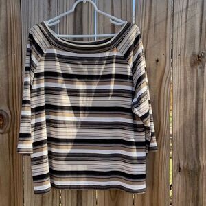 Take 50% OFF- Fiorlini International Women's Striped Blouse, Size-26/28W